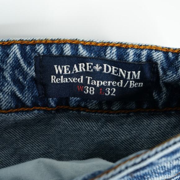 Buffalo David Bitton Jeans Mens 38x32 Ben Stretch Relaxed Tapered Medium Wash - Picture 4 of 13